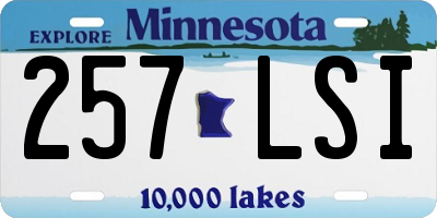 MN license plate 257LSI