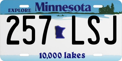 MN license plate 257LSJ