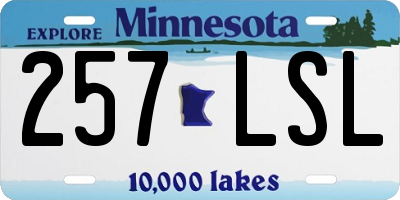 MN license plate 257LSL