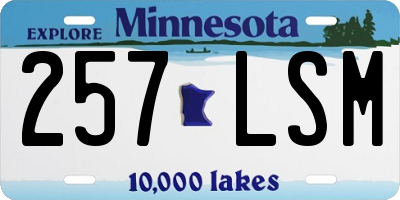 MN license plate 257LSM
