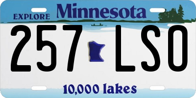 MN license plate 257LSO