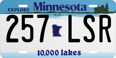 MN license plate 257LSR