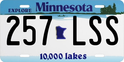 MN license plate 257LSS