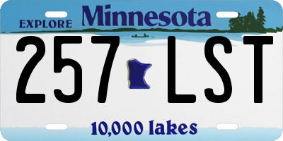 MN license plate 257LST