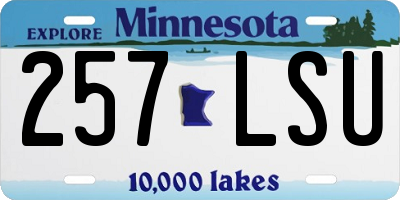MN license plate 257LSU