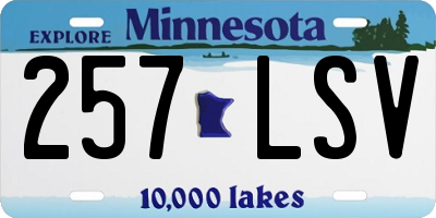 MN license plate 257LSV