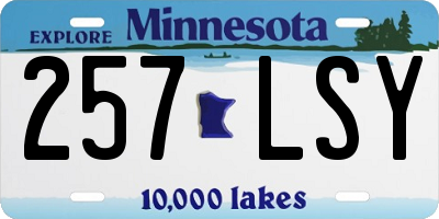 MN license plate 257LSY