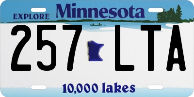 MN license plate 257LTA
