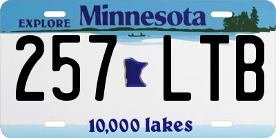 MN license plate 257LTB