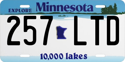MN license plate 257LTD