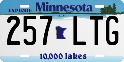 MN license plate 257LTG