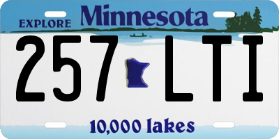 MN license plate 257LTI