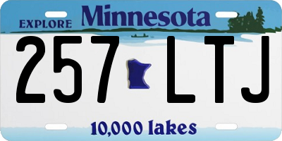 MN license plate 257LTJ