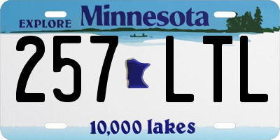 MN license plate 257LTL