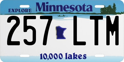 MN license plate 257LTM