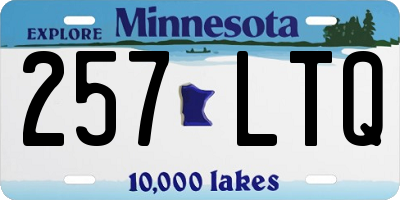 MN license plate 257LTQ