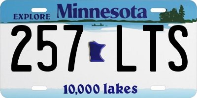 MN license plate 257LTS