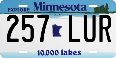 MN license plate 257LUR