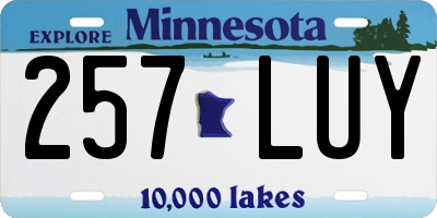 MN license plate 257LUY