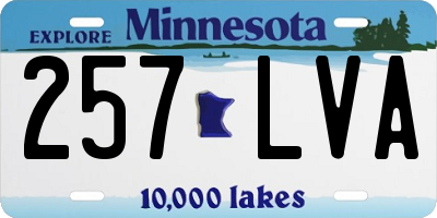 MN license plate 257LVA