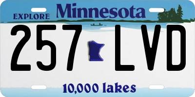 MN license plate 257LVD