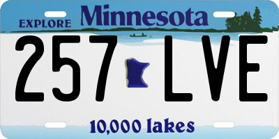 MN license plate 257LVE