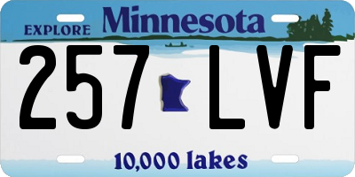 MN license plate 257LVF