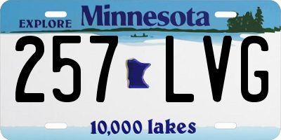 MN license plate 257LVG