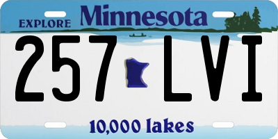 MN license plate 257LVI