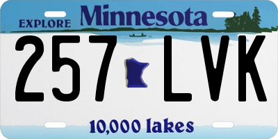 MN license plate 257LVK