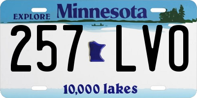 MN license plate 257LVO