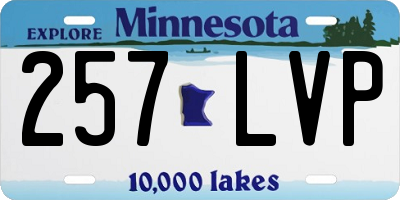 MN license plate 257LVP