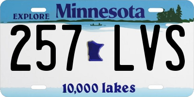 MN license plate 257LVS
