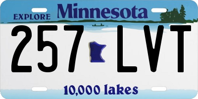 MN license plate 257LVT