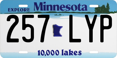 MN license plate 257LYP