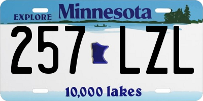MN license plate 257LZL