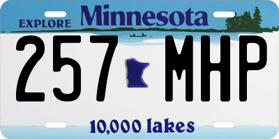 MN license plate 257MHP