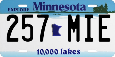 MN license plate 257MIE