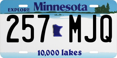 MN license plate 257MJQ