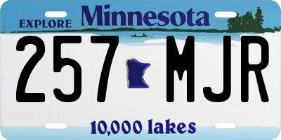 MN license plate 257MJR