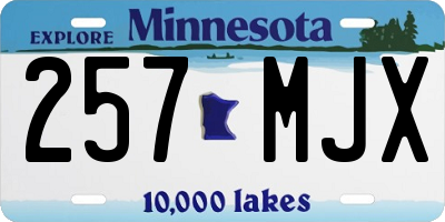 MN license plate 257MJX