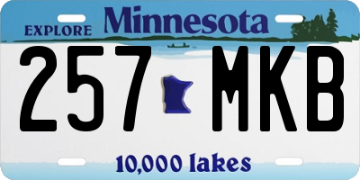 MN license plate 257MKB