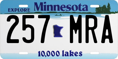 MN license plate 257MRA
