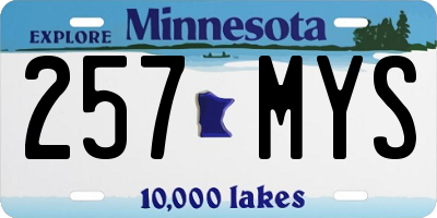 MN license plate 257MYS