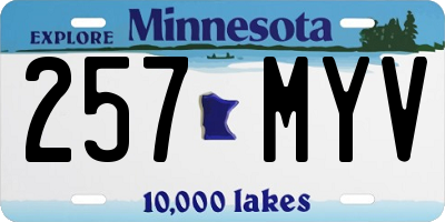 MN license plate 257MYV
