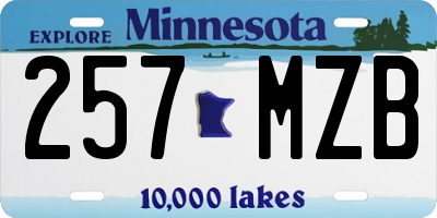 MN license plate 257MZB
