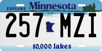 MN license plate 257MZI