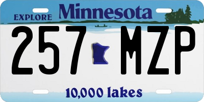 MN license plate 257MZP