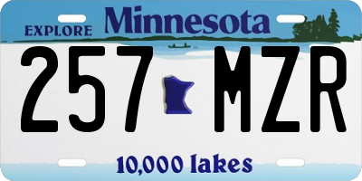 MN license plate 257MZR