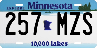 MN license plate 257MZS